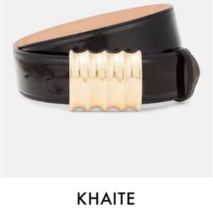 KHAITE Black Belt with Gold Accent